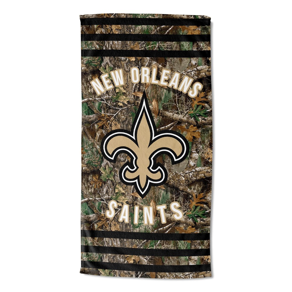 Northwest Nfl New Orleans Saints Unisex-Adult Beach Towel, 30 X 60, Realtree Stripes