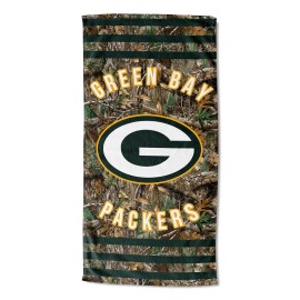 Northwest Nfl Green Bay Packers Unisex-Adult Beach Towel, 30 X 60, Realtree Stripes