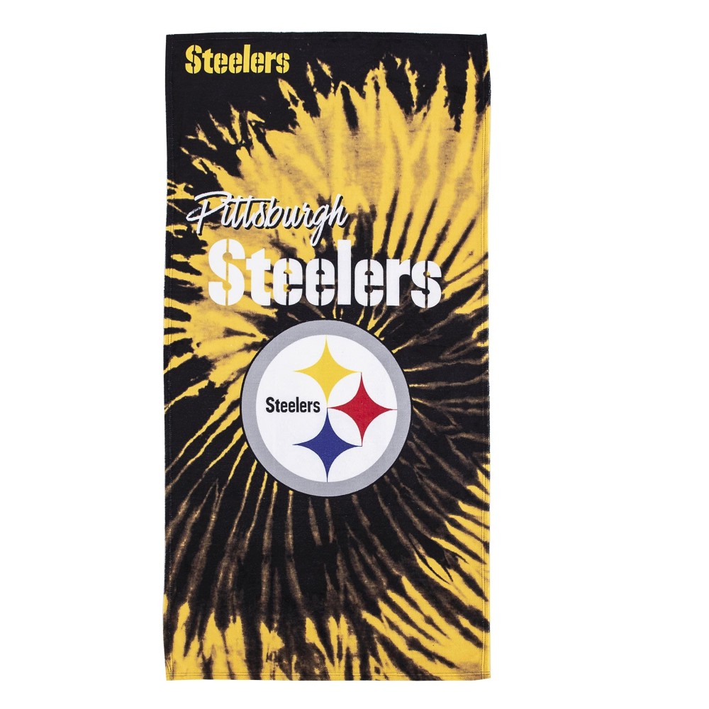 Northwest Nfl Pittsburgh Steelers Unisex-Adult Beach Towel, 30 X 60, Psychedelic