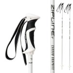 Ski Poles Graphite Carbon Composite - Zipline Lollipop U.S. Ski Team Official Supplier (White, 46