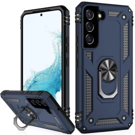 Ikazz Galaxy S22 Case,Samsung S22 Cover Military Grade Shockproof Heavy Duty Protective Phone Case Pass 16Ft Drop Test With Magnetic Kickstand For Samsung Galaxy S22 Blue