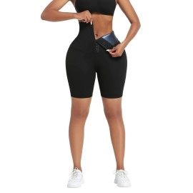 Huiming Sauna Sweat Shorts For Women High Waisted Thermo Waist Trainer Slimming Leggings Pants Body Shaper (2X-Large/3X-Large)