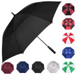 Mrtlloa 62/68/72 Inch Automatic Open Black Golf Umbrella, Extra Large Oversize Double Canopy Vented Windproof Waterproof Stick Umbrellas For Rain(72 Inch)