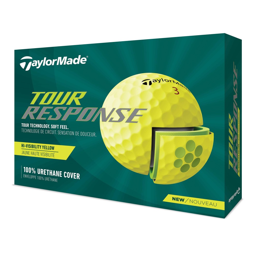 Taylormade Unisexs Tour Response Golf Ball, Yellow, One Size