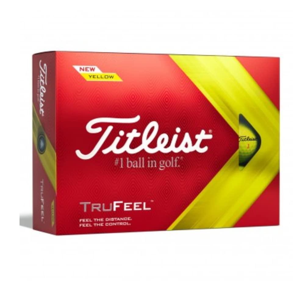 Titleist Trufeel Golf Ball, Yellow, One Dozen