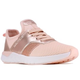 Nautica Kids Girls Fashion Sneaker Running Shoes-Juni Youth-Pink Rose Gold Size-4