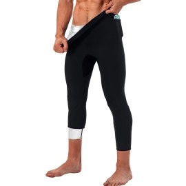 LMCOB Sauna Sweat Short Pants for Men Sauna Leggings Compression Hight Waist Pants Workout Sauna Suit (BH7001-07-XXL)