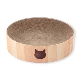 Necoichi Cozy Cat Scratcher Bowl, 100% Recycled Paper, Chemical-Free Materials (Bowl (Oak), Xl)
