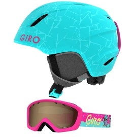 Giro Launch Cp Youth Snow Ski Helmet Wmatching Goggles Matte Glacier Rockdisco Birds Xs (485-52Cm)