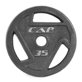 Cap Barbell 2-Inch Olympic Grip Weight Plate, 35 Lb, Single, 35 Lb, Single Black (Ophwis-035)