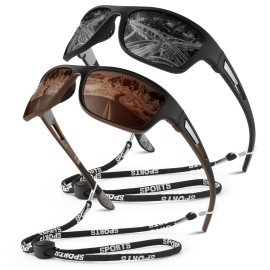 Wearoyo Polarized Sports Sunglasses For Men Women,Fishing Driving Rectangular Goggles Uv400 Protection