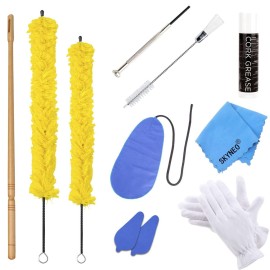 Skyneo Flute Cleaner Care Cleaning Kit, Maintenance Kit, Includes Flute Cotton Cleaning Brush Swab, Cleaning Rod, Slide Grease And Other Accessory Tools For Flute Repair And Cleaning