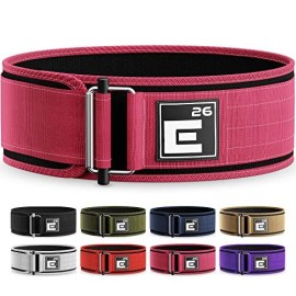 Self-Locking Weight Lifting Belt - Premium Weightlifting Belt For Serious Functional Fitness, Weight Lifting, And Olympic Lifting Athletes - Lifting Support For Men And Women - Deadlift Training Belt (Small, Miami Pink)