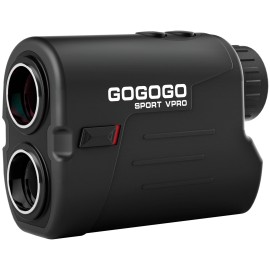Gogogo Sport Vpro Laser Golf/Hunting Rangefinder, 6X Magnification Clear View 650/1200 Yards Laser Range Finder, Lightweight, Slope, Pin-Seeker & Flag-Lock & Vibration (Slope Switch & Inside Magnet)