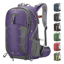 Maelstrom Hiking Backpack,Camping Backpack,40L Waterproof Hiking Daypack With Rain Cover,Lightweight Travel Backpack,Purple