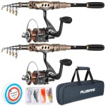 Plusinno Fishing Rod And Reel Combos Carbon Fiber Telescopic Fishing Rod With Reel Combo Sea Saltwater Freshwater Kit Fishing Rod Kit (Only Fishing Rod (Not Include Reel), 2.1M 6.89Ft)