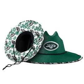 Foco New York Jets Nfl Team Color Straw Hat