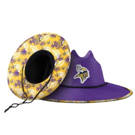 Foco Minnesota Vikings Nfl Team Color Straw Hat