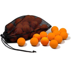Jaya 12 Pack Foam Golf Practice Balls, Realistic Feel And Limited Flight, Soft For Indoor Or Outdoor Training