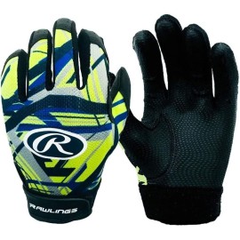 Rawlings Remix T-Ballcoach Pitch Batting Gloves Boys Girls Size Youth Xs Neon Green