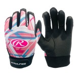 Rawlings Remix T-Ballcoach Pitch Batting Gloves Boys Girls Size Youth Xs Pink