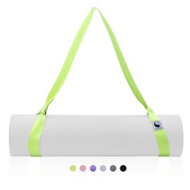 Slim Panda Yoga Mat Straps For Carrying,Adjustable Yoga Mat Carrier,Light Green Yoga Mat Sling,Durable Cotton Exercise Strap For Yoga,Pilates,Exercise,Fitness,Dance(Yoga Mat Not Included)