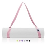 Slim Panda Yoga Mat Straps For Carrying,Adjustable Yoga Mat Carrier,Light Pink Yoga Mat Sling,Durable Cotton Exercise Strap For Yoga,Pilates,Exercise,Fitness,Dance(Yoga Mat Not Included)