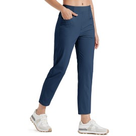 Libin Womens Golf Pants Quick Dry Hiking Jogger Scrubs Lightweight Ankle Dress Pants For Women Business Casual Travel, Navy Xxl