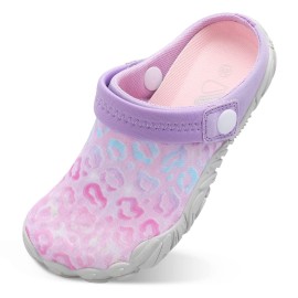 Quick Dry Swim Sandals Slippers For Kids Girls Boys Beach River Water Sport Shoes Purple Leopard 13 Little Kid