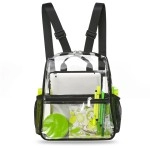 Mildbeer Mini Clear Backpack Stadium Approved 12X12X6 Clear Stadium Bag, Clear Bags For Concerts, Clear Festival Bag