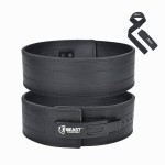 Beast Power Gear Weight Lifting Belt With Lever Buckle 10Mm 13Mm Thick 4 Inches Wide Free Strap- Advanced Back Support For Weightlifting, Powerlifting, Deadlifts, Squats - Men Women (Large, Real Black)