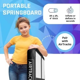 Airtrack Airboard 3X2X4 Portable Inflatable Floor Springboard With Carrying Bag And Pump