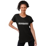 Dallas Cowboys Nfl Womens Wordmark Black Tunic Top - S