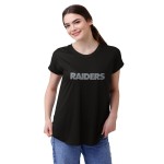 Las Vegas Raiders Nfl Womens Wordmark Black Tunic Top - Xxl