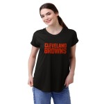 Cleveland Browns Nfl Womens Wordmark Black Tunic Top - Xxl