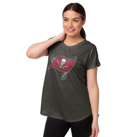 Foco Womens Nfl Team Logo Ladies Fashion Tunic Top Shirt, Big Logo, Large Us