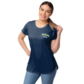 Seattle Seahawks Nfl Womens Script Wordmark Tunic Top - L