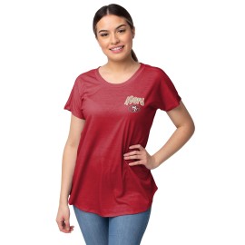 Foco Womens Nfl Team Logo Ladies Fashion Tunic Top Shirt, Script Wordmark, Small Us