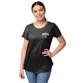 Foco Womens Nfl Team Logo Ladies Fashion Tunic Top Shirt, Script Wordmark, Medium Us