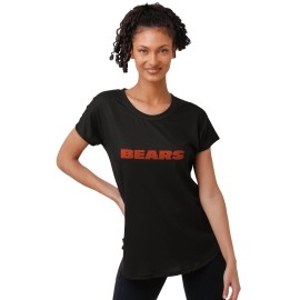 Chicago Bears Nfl Womens Wordmark Black Tunic Top - M