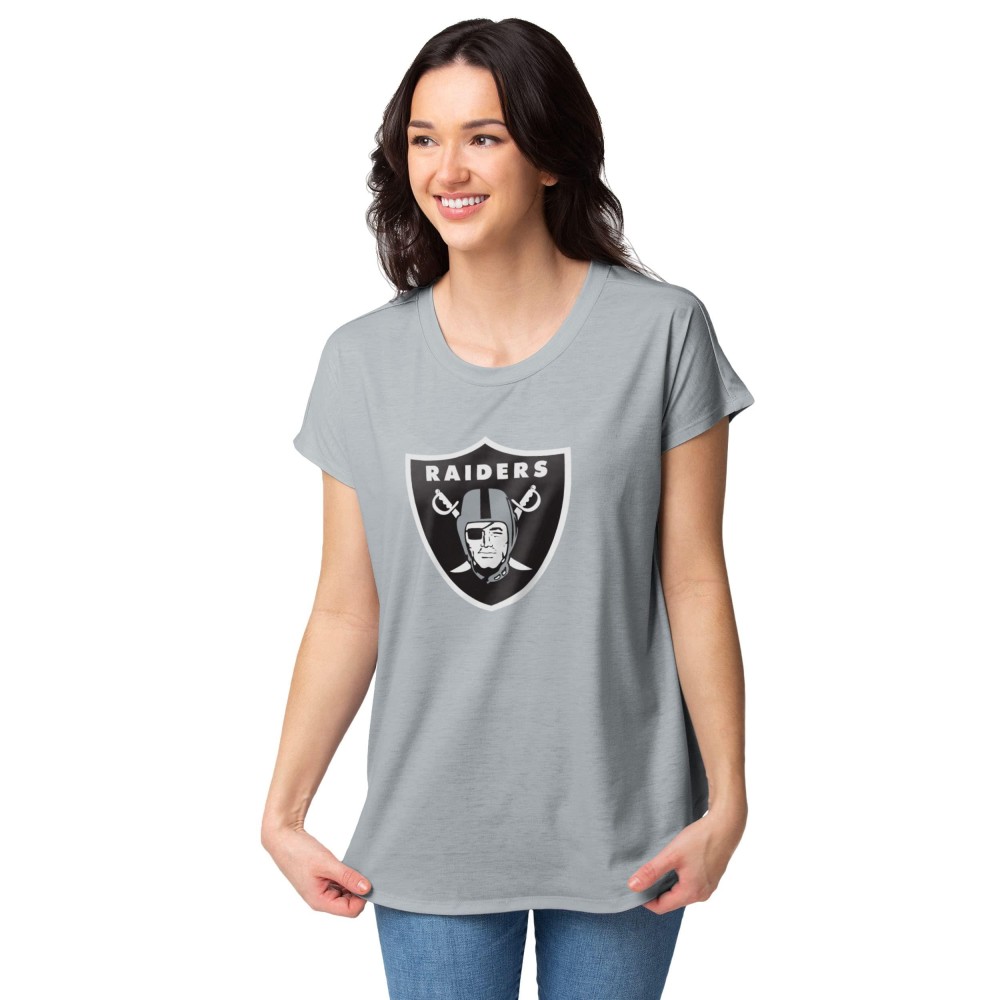 Foco Womens Nfl Team Logo Ladies Fashion Tunic Top Shirt, Big Logo, Small Us