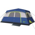 Beyondhome Tent, 8 Person 60 Sec Setup Family Camping Tent, Waterproof & Windproof Tent With Top Rainfly, Upgraded Ventilation System, Instant Cabin Tent For Camp Backpacking Hiking Outdoor, Navy