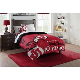 Northwest The Company Ncaa Utah Utes Comforter And Sham Set, Twin, Hexagon