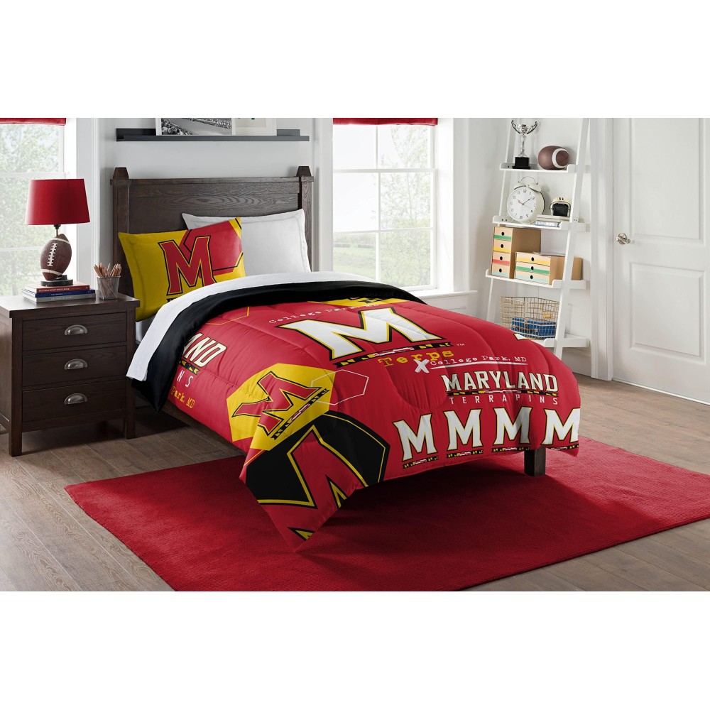 Northwest The Company Ncaa Maryland Terrapins Comforter And Sham Set, Twin, Hexagon