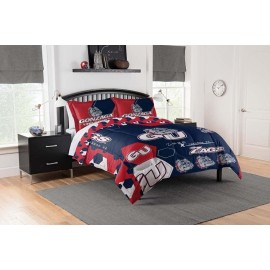 Northwest The Company Ncaa Gonzaga Bulldogs Comforter And Sham Set, Full/Queen, Hexagon