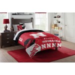 Northwest The Company Ncaa Nebraska Cornhuskers Comforter And Sham Set, Twin, Hexagon