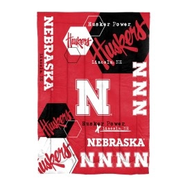 Northwest The Company Ncaa Nebraska Cornhuskers Comforter And Sham Set, Twin, Hexagon