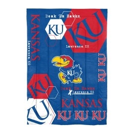 Northwest The Company Ncaa Kansas Jayhawks Comforter And Sham Set, Twin, Hexagon