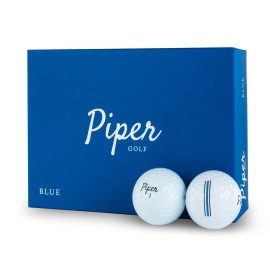 Piper Golf Premium Golf Balls For Maximum Distance And Straighter Shots Handicap Range 5-15 Usga Approved 1 Dozen (12-Balls) 3-Piece Surlyn