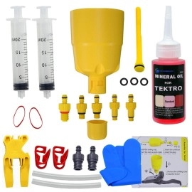 Cycobyco Bleed Kit For Tektro-Trp Hydraulic Disc Brakes I Bicycle Brakes Service Kit I Bleed Set With Hydraulic Mineral Oil For Disc Brake Perfect Bleeding Of The Bicycle Brake